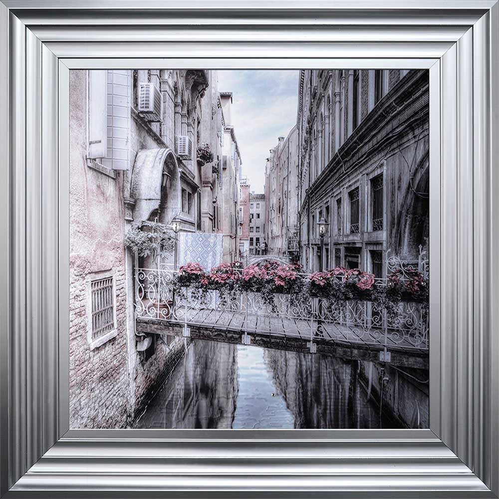 Venice Walkway - Flat Bridge - Flowers - Steel Frame