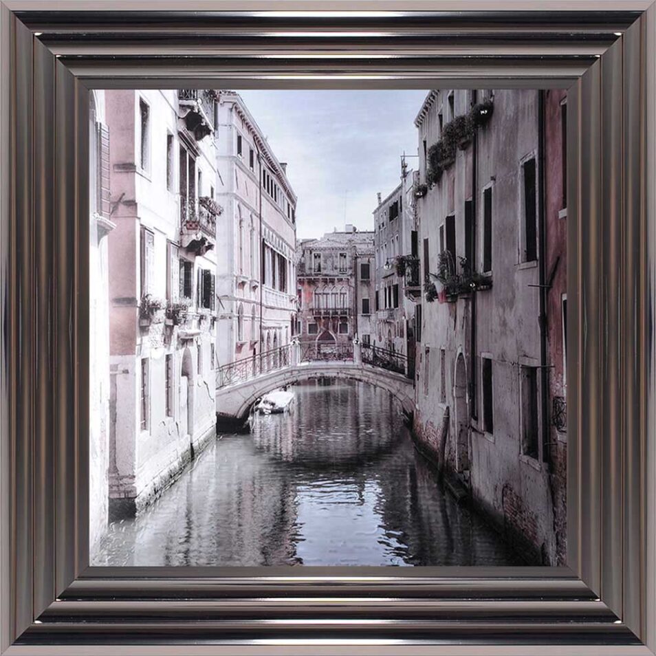 Venice Bridge - Curved Bridge - Flowers - Metallic Frame