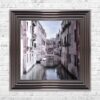 Venice Bridge - Curved Bridge - Flowers - Metallic Frame - Mounted