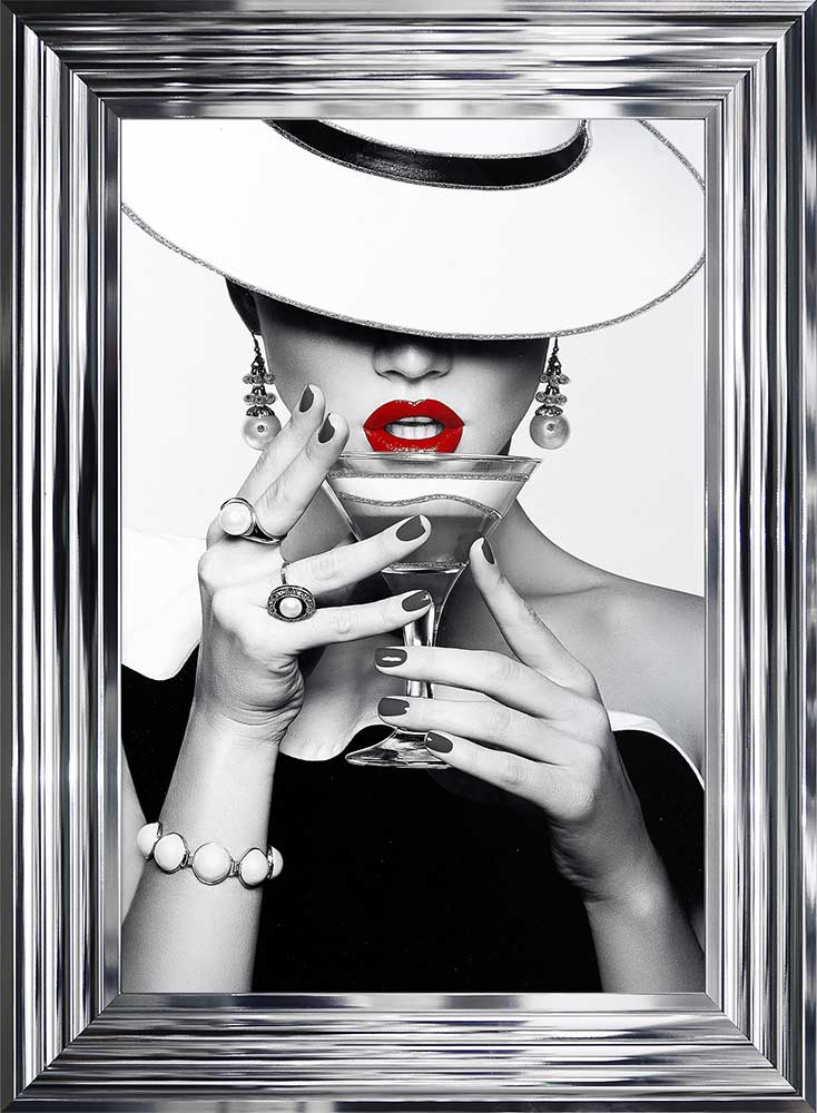 Drinks - Red Lips - Flat White Hats - Cocktails - Chrome Frame