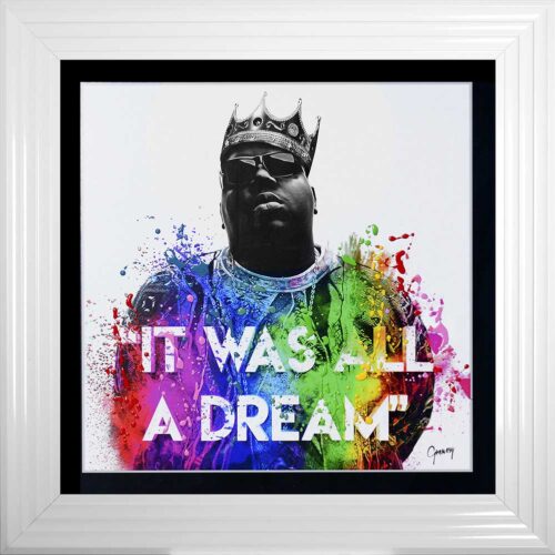 Notorious BIG - Biggie - It Was All A Dream - White Frame