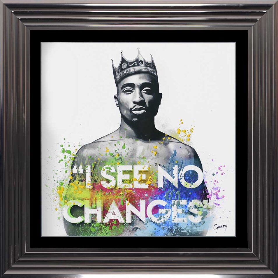 Tupac - I See No Changes - No Changes - 2Pac - Colour - Metallic Frame