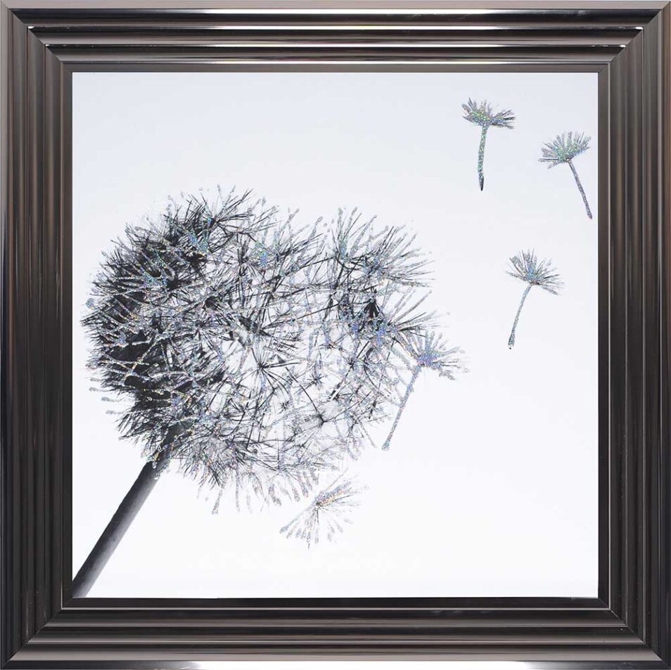 Dandelions - Blowing Right - Metallic Frame