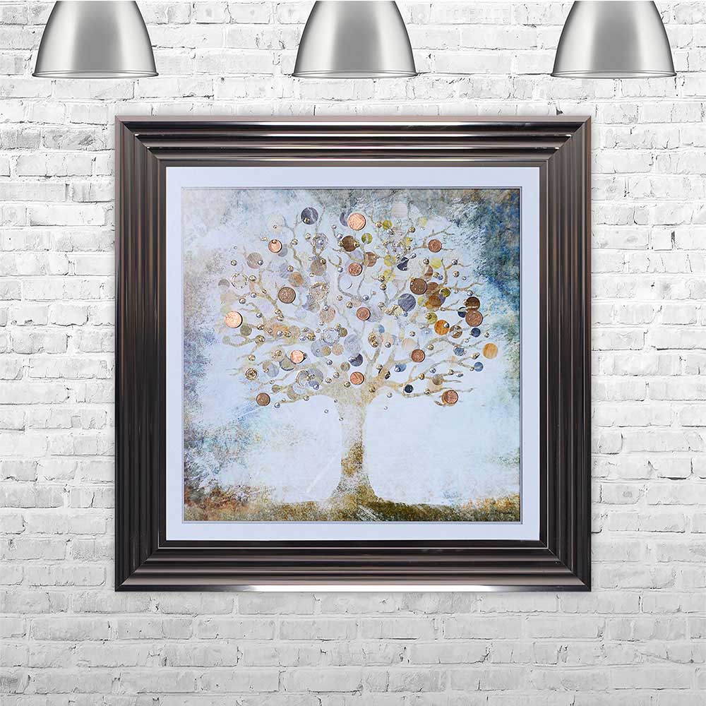 Copper Money Tree (Metallic 55 Frame) - Art & Parcel