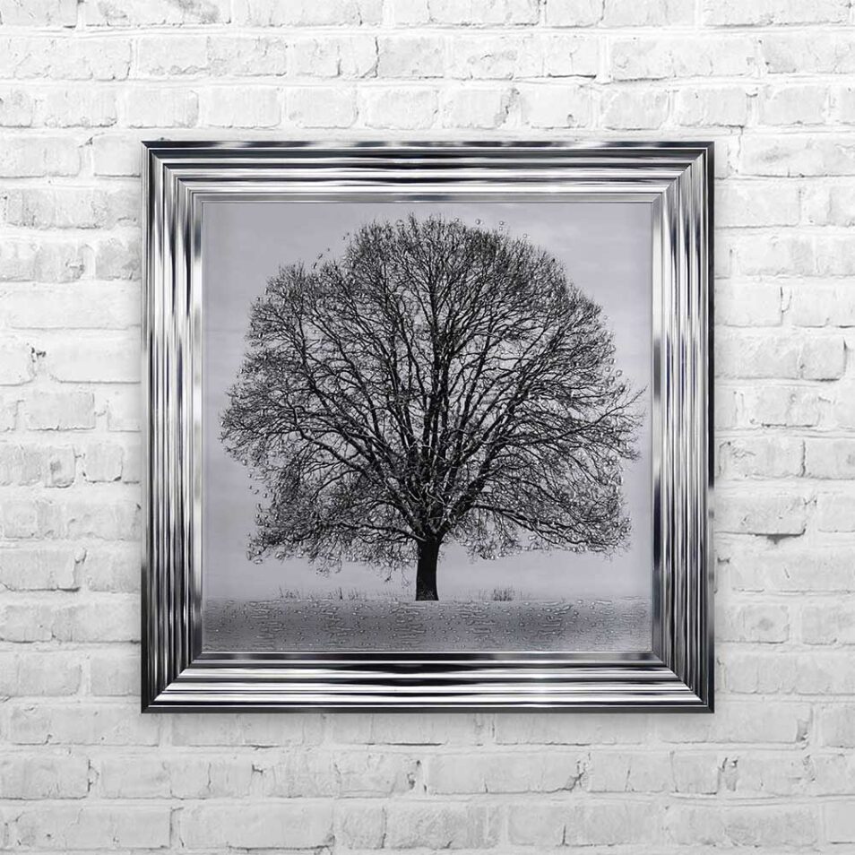 A Winter's Tree - Winter Tree - Chrome Frame - Mounted