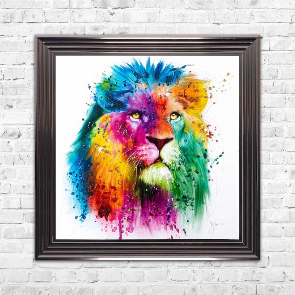 Lion - Pride - Patrice Murciano - Colour - Metallic Frame - Mounted